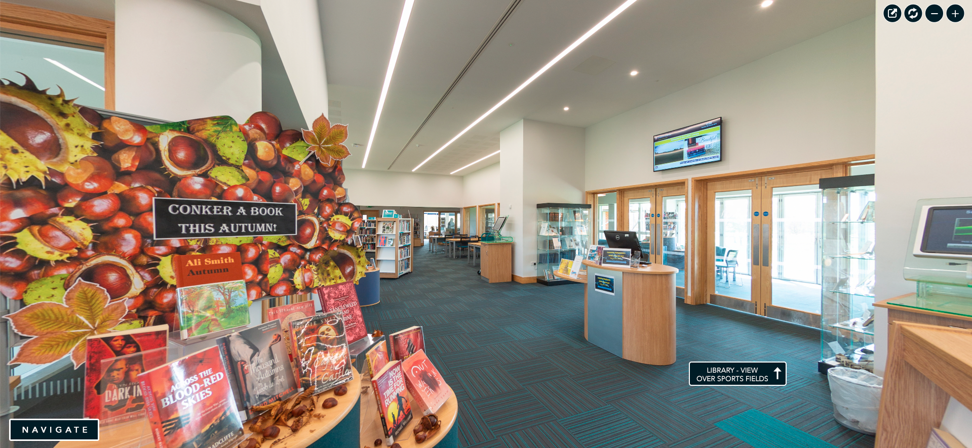 Screenshot of Christ's Hospital's virtual school experience - virtual campus tour